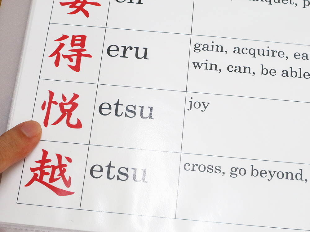 The man chose the kanji '悦' which means 'joy'.